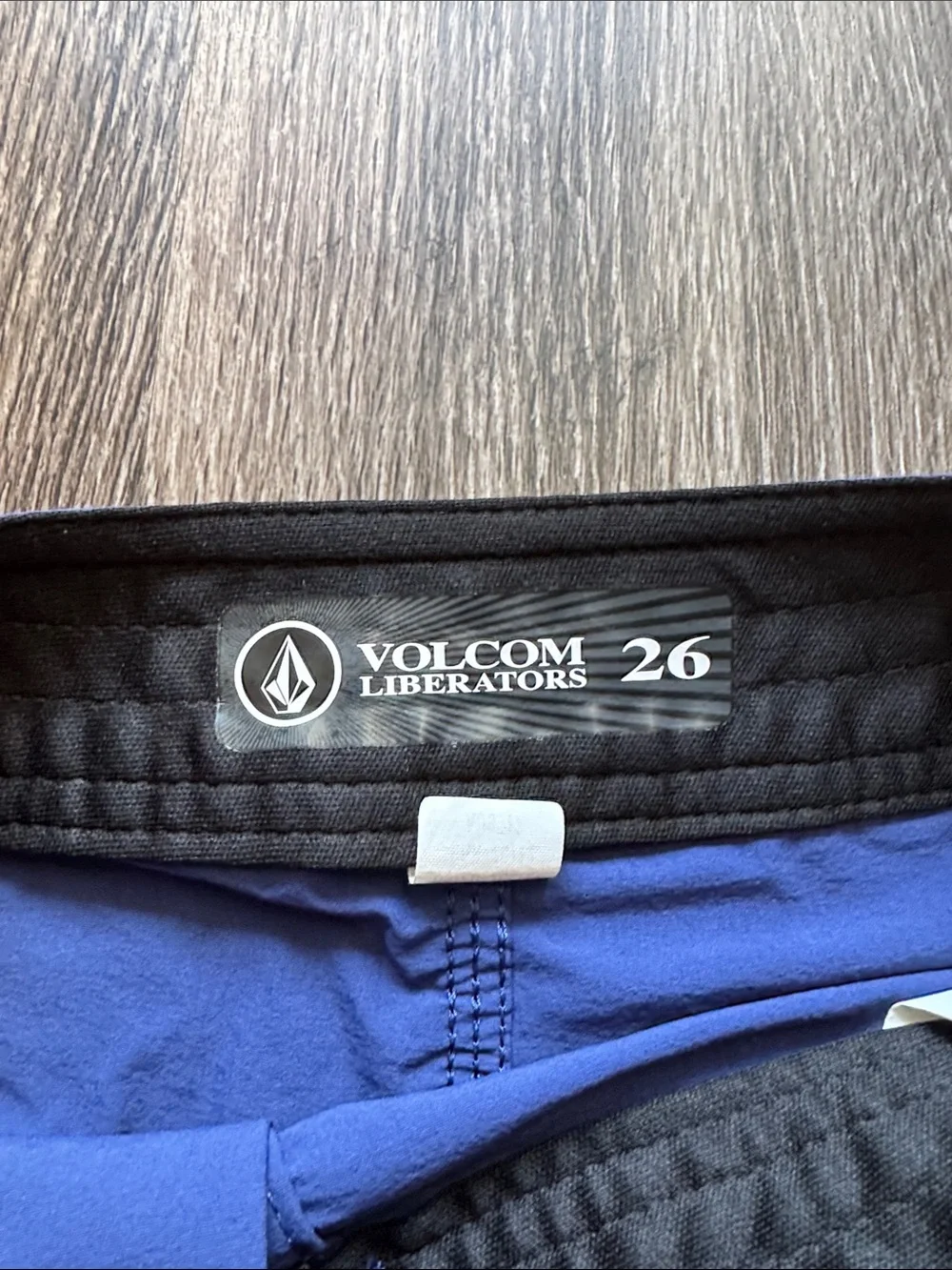 Volcom Boys Blue Swim Hybrids with Red and Light Blue Panels